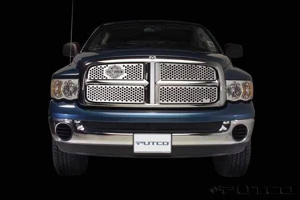 Dodge Ram Putco Punch Grille Insert with Bar & Shield - 52132 Cheap