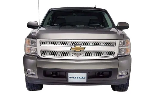 Crafted Chevrolet Silverado Putco Punch Grille Insert with Wings Logo - 56189