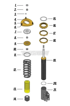 Yellow Speed Racing MacPherson Strut Replacement Parts Clearance