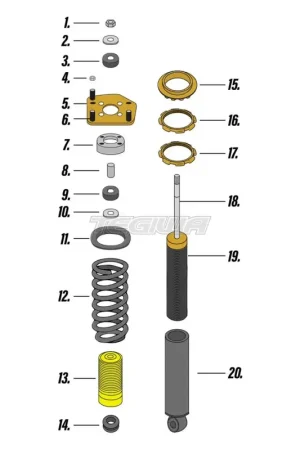 Best Choice Yellow Speed Racing Double A-Arm Strut Replacement Parts