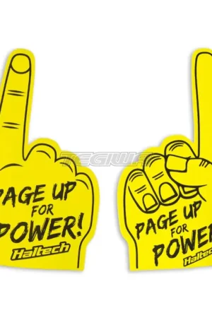 New Release Haltech Page Up for Power Foam Finger