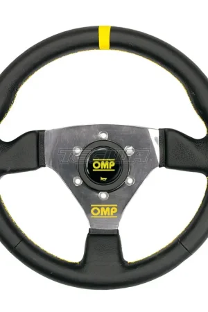 Mega Sale OMP 300 Steering Wheel Black Leather 300mm