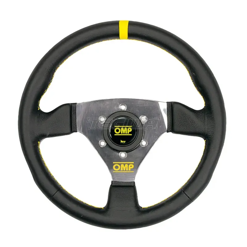 Mega Sale OMP 300 Steering Wheel Black Leather 300mm