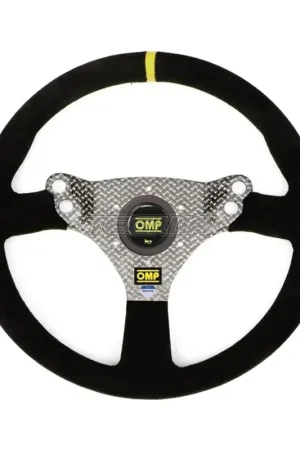 Genuine OMP 320mm Hybrid S Flat Steering Wheel Black