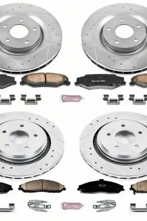 High Quality PowerStop Z23 Evolution Sport Brake Rotor and Pad Kit; Front and Rear