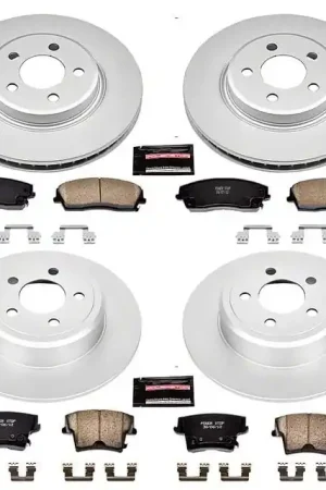 PowerStop Z17 Evolution Plus Brake Rotor and Pad Kit; Front and Rear New Arrival
