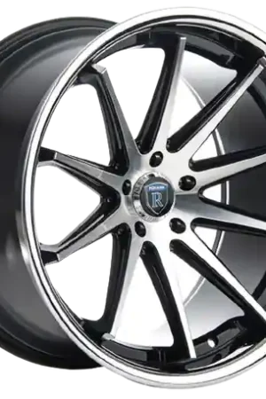 Rohana RC10 5x115 22x10.5+13 Machine Black/Chrome Lip Limited Offer