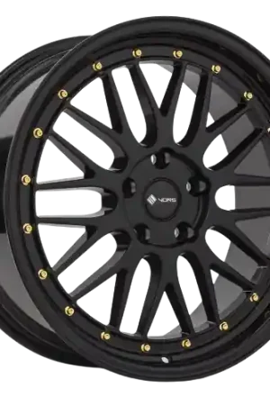 Final Sale Vors VR8 5x115 19x8.5  +35 All Black Gold Rivet