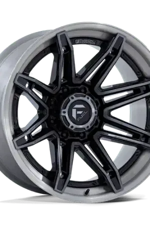 Limited Offer Fuel 1PC FC401 BRAWL 6X135 22x10 -18 GLOSS BLACK WITH BRUSHED GRAY TINT FACE & LIP