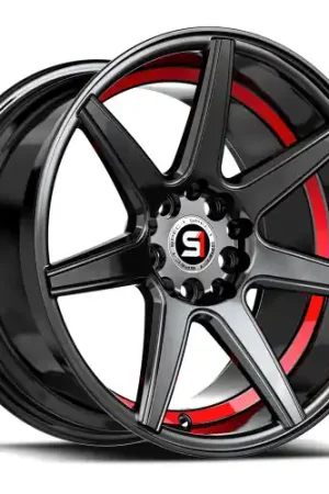 Spec-1 SP-73 4x100/4x114.3 18x8 +38 Gloss Black & Red Undercut Save Now