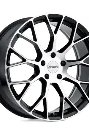 Petrol P2B 5X112 20X8.5 +40 GLOSS BLACK W/ MACHINED FACE Reduced Price