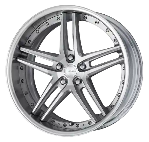 Work Gnosis Gr205 5x120.65 19x12.5+45 A Disk Brush Silver Clear Viral