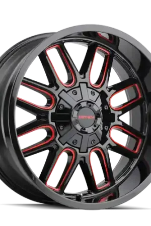 Mayhem Cogent 8107 5x127/5x139.7 20x9+0 Black W/Prism Red Exclusive Offer
