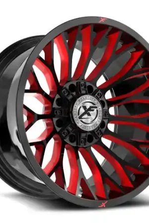 Markdown XF Off-Road XF-237 8x165.1/8x170 26x14 -76 Gloss Black & Red Milled