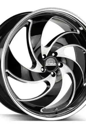 Viral Strada Street Classics Retro 5 5x114.3 20x8.5 +35 Gloss Black Milled SS Lip