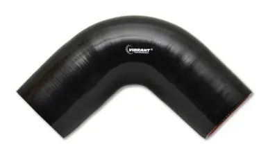Genuine Vibrant 4 Ply Reinforced Silicone Elbow Connector - 2.25in I.D. - 90 deg. Elbow (BLACK) - 2741