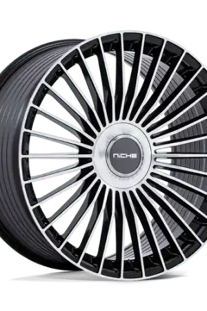 Flash Sale Niche 1PC NC282 SERENE 5X130 24x10 +20 GLOSS BLACK W/ MACHINED FACE