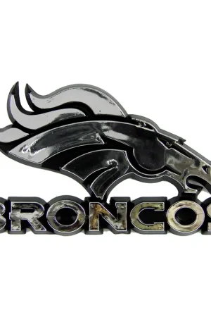 Best Seller Denver Broncos Molded Emblem; Chrome