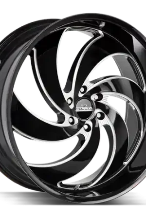 Strada Street Classics Retro 6 6x139.7 26x10 +26 Gloss Black Milled Handmade