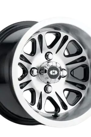 Certified Vision ATV 547 Spirit 4x101.6 12x8-10 Gloss Black Mirror Machined Face