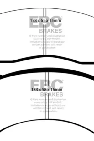 Trusted Brand EBC 84 Ford Fairmont 2.3 Redstuff Front Brake Pads — PMD Premier Motoring Development