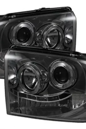 Authentic Spyder Ford F250/350/450 Super Duty 05-07 Projector Headlights LED Hal — PMD Premier Motoring Development