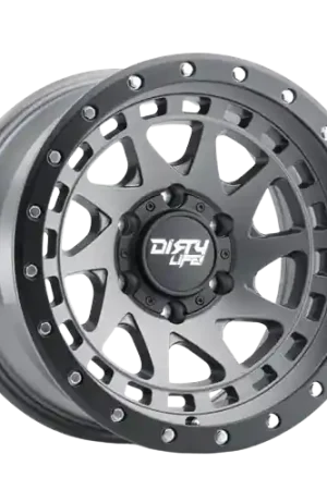 Crafted Dirty Life Enigma 9311 6x135 17x9-12 Satin Graphite/Black Lip