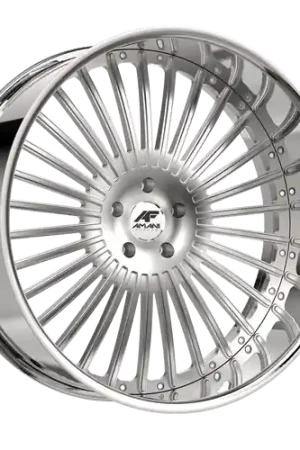 Amani R.E.A.L. 5x120/5x127 24x9 +1 Brush Center Chrome Lip Best Seller
