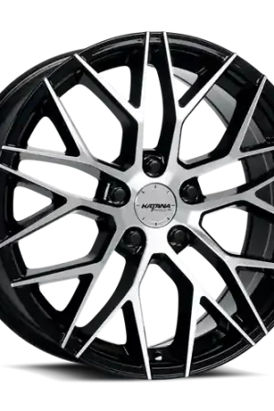 KATANA RACING KR01 5x110 18x8 +40 Glossy Black Machined Face Price Cut