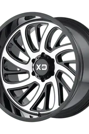 XD XD826 SURGE 6X139.7 20X12 -44 GLOSS BLACK WITH MACHINED FACE Flash Sale