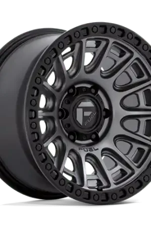 Fast Shipping Fuel 1PC D835 CYCLE 6X139.7 17X9 +1 MATTE GUNMETAL WITH BLACK RING