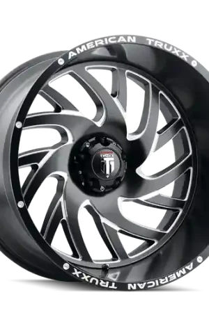 Final Sale American Truxx Xclusive AT1907 8x180 22x12-44 Black/Milled