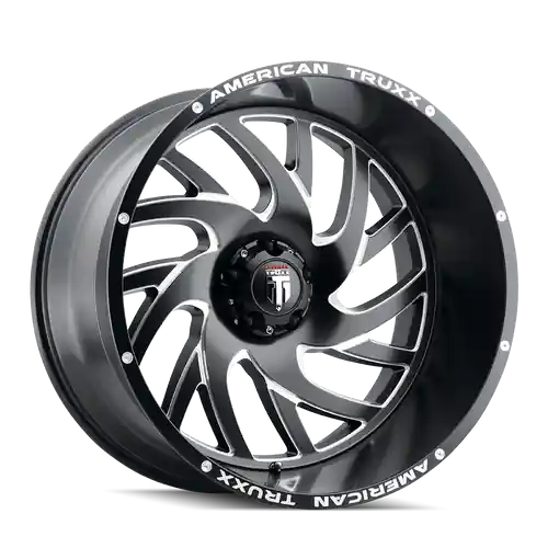 Final Sale American Truxx Xclusive AT1907 8x180 22x12-44 Black/Milled