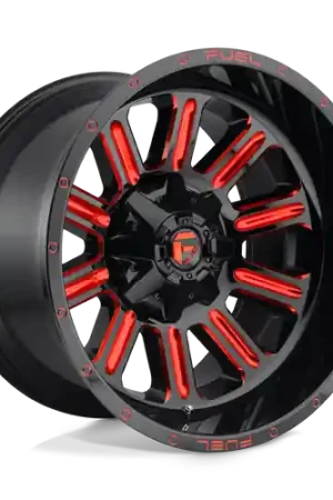 Fuel 1PC D621 HARDLINE 6X120/6X139.7 20X9 +19 GLOSS BLACK RED TINTED CLEAR Low Price