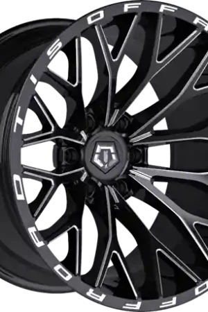 Shop Now TIS 566BM 8x165.1 24x12 -44 Black w/Milled Accents