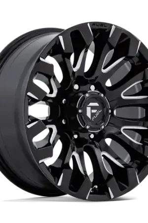 Best Choice Fuel 1PC D828 QUAKE 8X165.1 20X9 +1 GLOSS BLACK MILLED