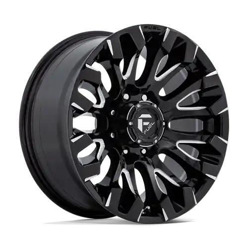 Best Choice Fuel 1PC D828 QUAKE 8X165.1 20X9 +1 GLOSS BLACK MILLED