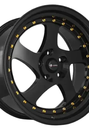 Vors VR2 5x114.3 18x9  +35 All Black Gold Rivet Mega Sale