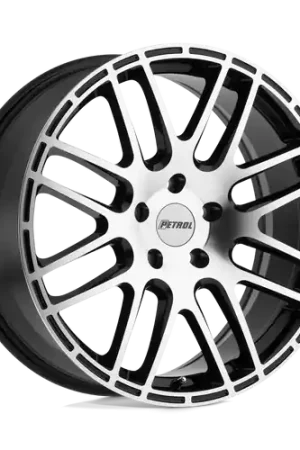 Petrol P6A 5X120 18X8 +35 GLOSS BLACK W/ MACHINED CUT FACE Best Price