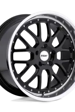 TSW VALENCIA 5X112 20X8.5 +43 GLOSS BLACK W/ MIRROR CUT LIP Money Back Guarantee