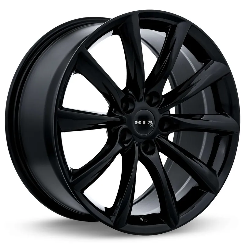 RTX Alto Wheel 19x8.5 5x114.3 Gloss Black 35mm 082729 - FREE T-SHIRT INCLUDED! Buy Today