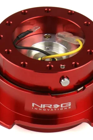 Direct From Factory NRG Generation 2.5 Quick Release Steering Wheel Adaptor : Red Body / Red Ring (SRK-250RD) - Universal