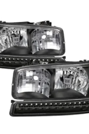 xTune GMC Sierra 99-06 /Yukon 00-06 Headlights & LED Bumper Lights - Black HD-JH-GS99-LED-SET-BK Bulk Order