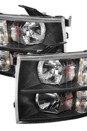 xTune Chevy Silverado 07-13 Crystal Headlights Black HD-JH-CS07-AM-BK Editor’s Pick