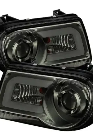 Best Price Spyder Chrysler 300C 05-10 Projector Headlights LED DRL Smoke High/Low H7 PRO-YD-C300C-DRL-SM