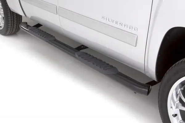 Lund 09-17 Dodge Ram 1500 Quad Cab 5in. Oval Curved Steel Nerf Bars - Black Time-Limited