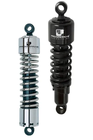 New Arrival Progressive Cruiser 412 Series Shocks 12.5in - Chrome