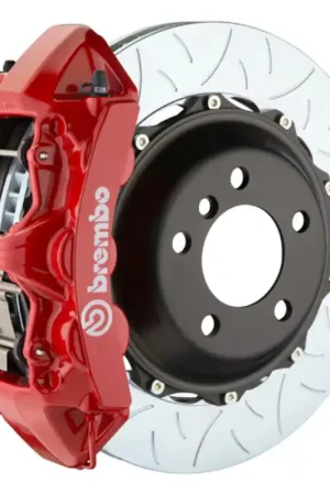 Brembo 05-11 SLK55 AMG (R171) Front GT BBK 6 Piston Cast 380x32 2pc Rotor Slotted Type-3-Red Trusted Brand
