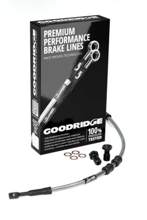 Exclusive Offer Goodridge 00-05 HD FXD/C +4in Clear Brake Line Kit w/Black Fittings