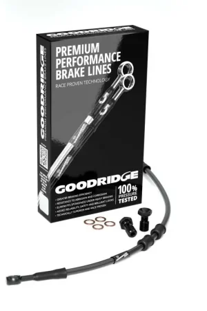 Discount Goodridge 15-23 HD FLTRX/FLTRXS (w/ABS) +8in Black Brake Line Kit w/Black Fittings